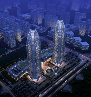 255m高喀什国际免税广场双塔楼结构体系设计